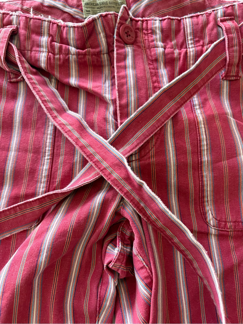 American Eagle Striped cropped pants - size 8 Vintage - Picture 2 of 10